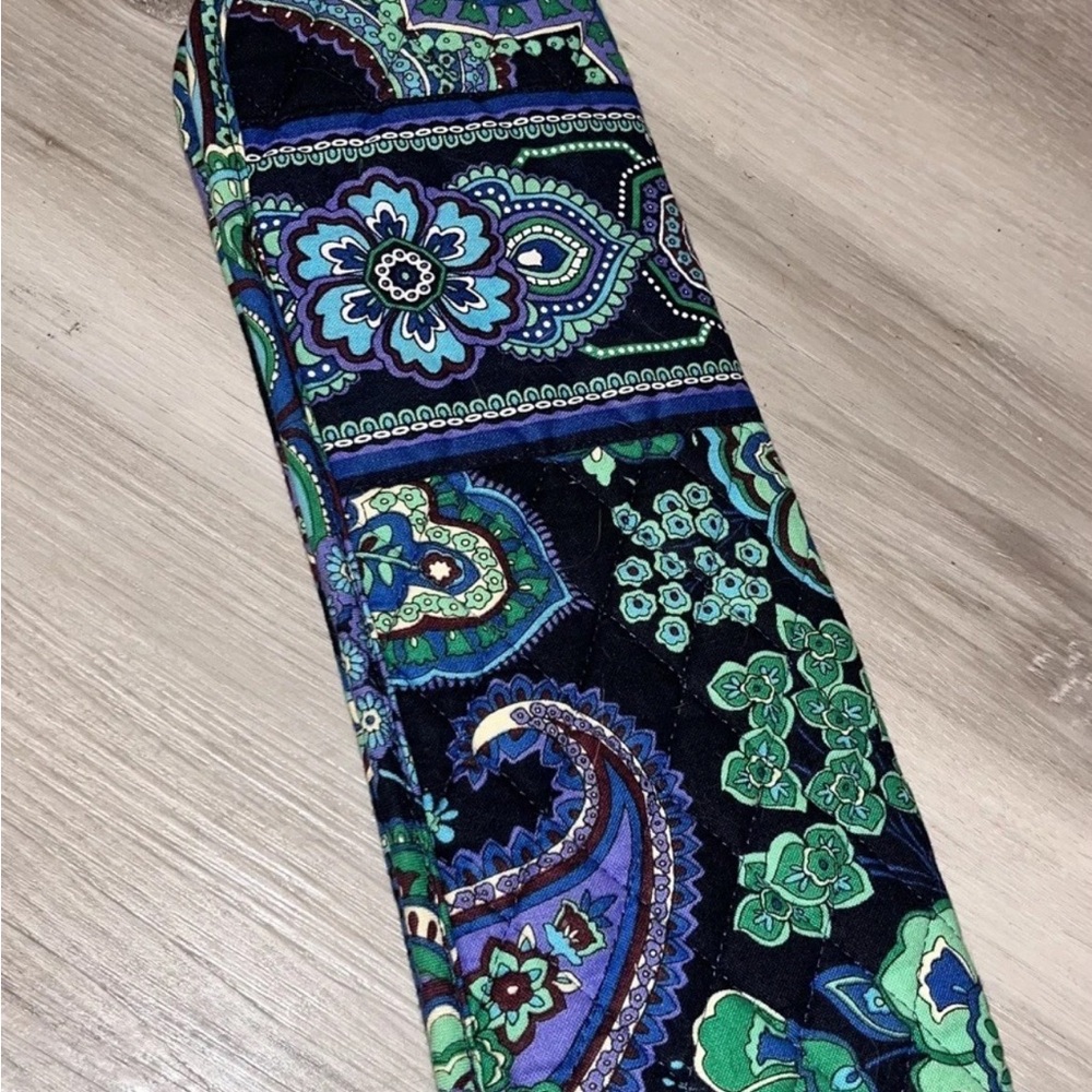 Vera Bradley Blue & Green paisley Fabric Hair straightener hot tool sleeve, case